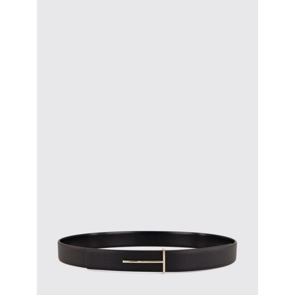 Tom Ford Women Tom Ford Hammered Calfskin Belt With Monogram Buckle
